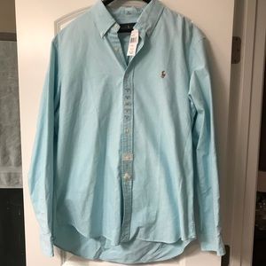 NWT Men’s Ralph Lauren Polo Light Blue Button Down